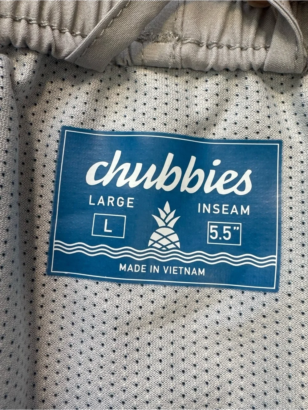Chubbies The Red White And Whose Mans 5.5” Swim Trunks Men’s Large Lined Outdoor